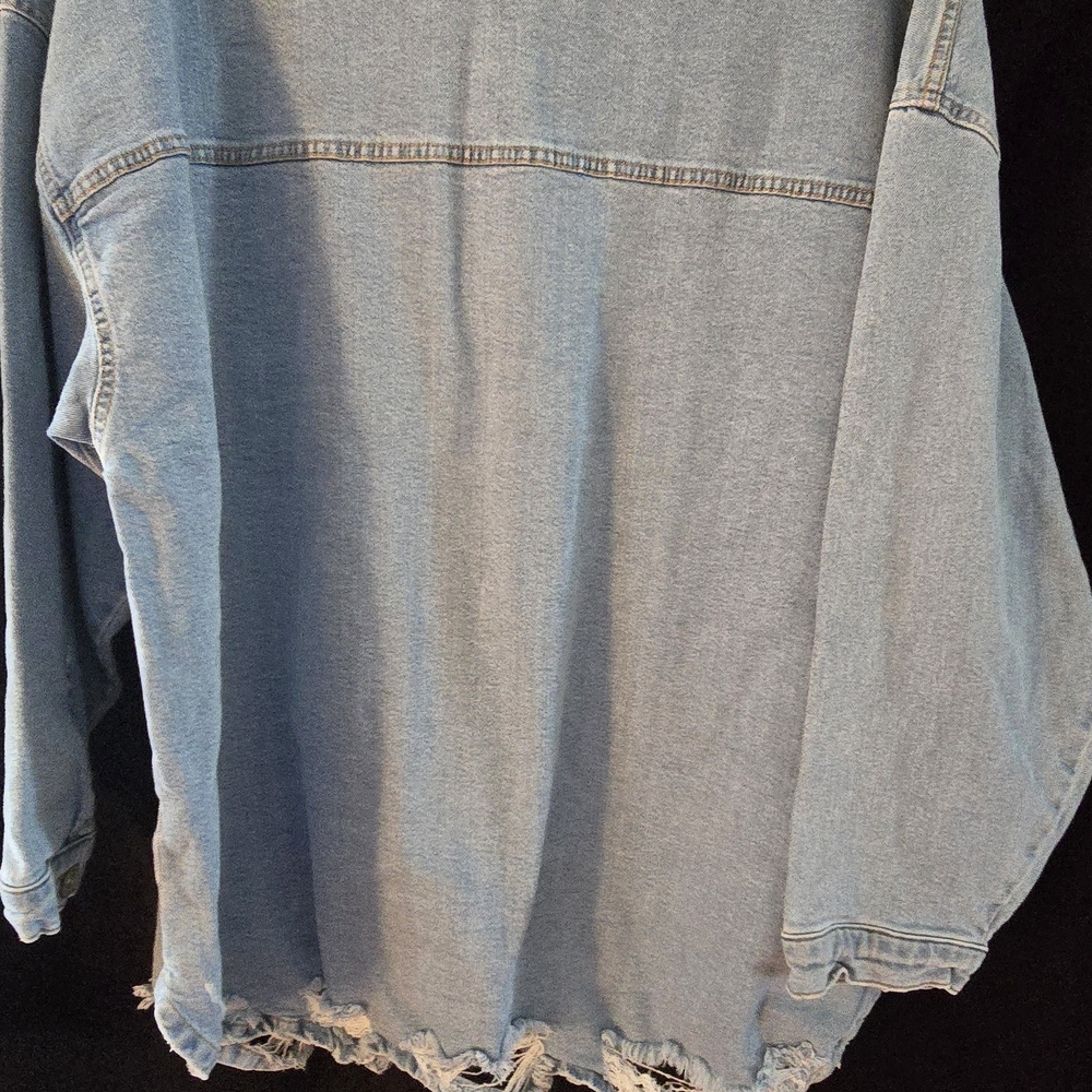Blue Denim Button-Up Shirt - Picture 3 of 4